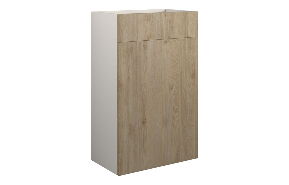 Opulent Boone 500mm Standard WC Unit - Havana Oak / Grey Cabinet (OBC110626)
