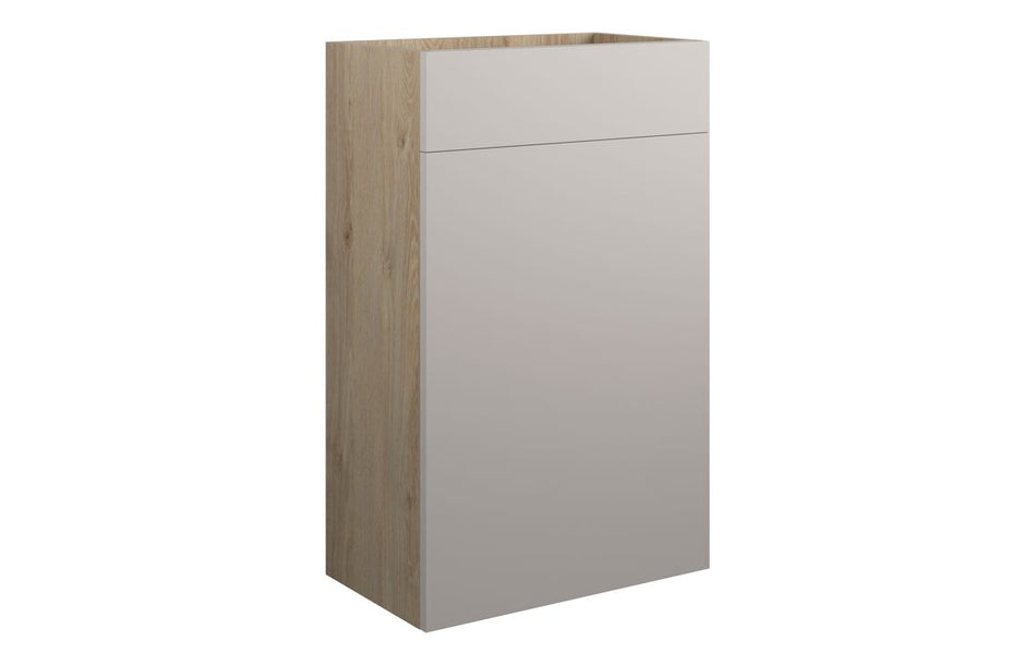 Opulent Boone 500mm Standard WC Unit - Matt Dove Grey / Oak Cabinet (OBC110556)