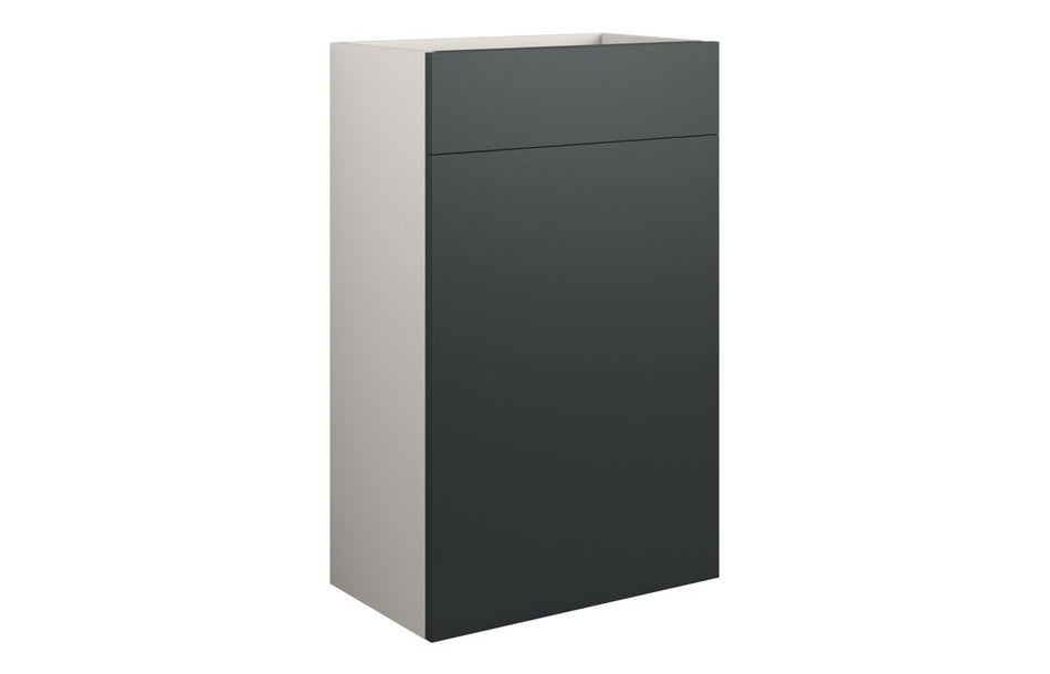 Opulent Boone 500mm Standard WC Unit - Matt Graphite Grey / Grey Cabinet (OBC110484)