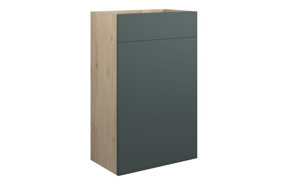 Opulent Boone 500mm Standard WC Unit - Matt Green / Oak Cabinet (OBC110769)