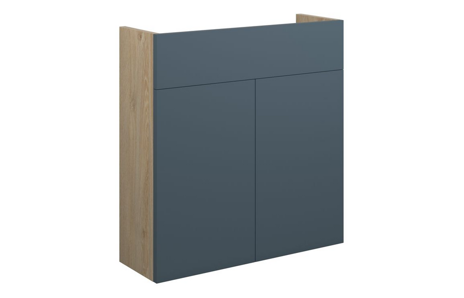 Opulent Boone 600mm Slim Basin Unit - Matt Arley Blue / Oak Cabinet (OBC110902)