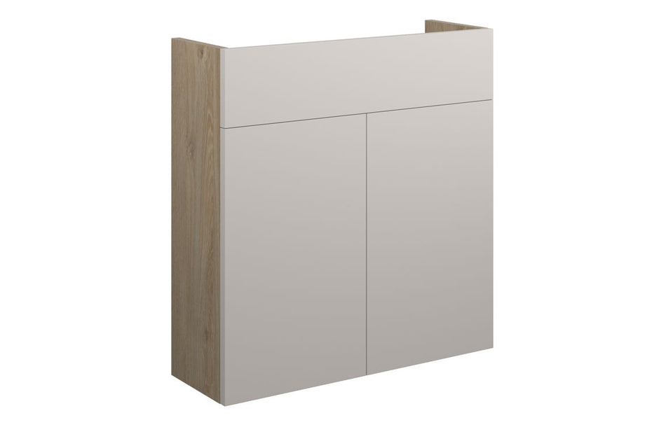 Opulent Boone 600mm Slim Basin Unit - Matt Dove Grey / Oak Cabinet (OBC110547)