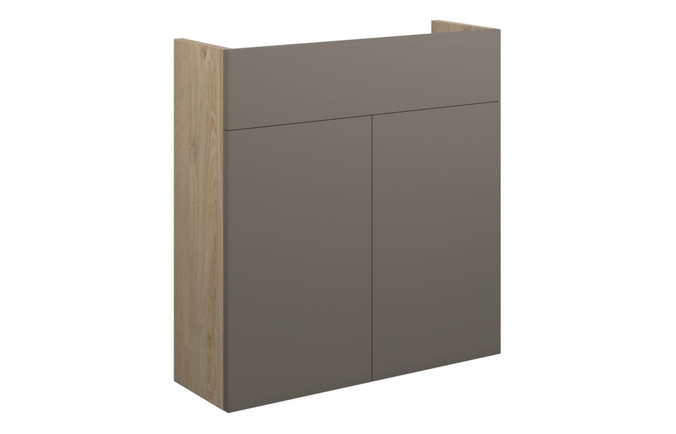 Opulent Boone 600mm Slim Basin Unit - Matt Stone / Oak Cabinet (OBC110689)