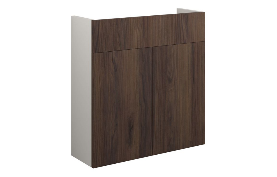 Opulent Boone 600mm Slim Basin Unit - Warm Walnut / Grey Cabinet (OBC110830)