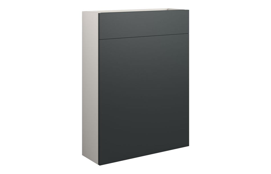 Opulent Boone 600mm Slim WC Unit - Matt Graphite Grey / Grey Cabinet (OBC110487)