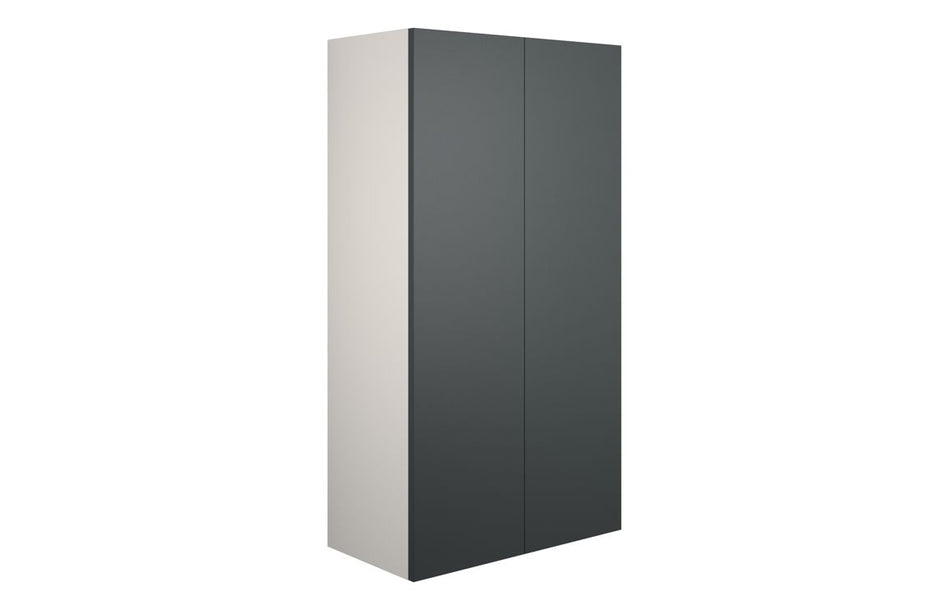 Opulent Boone 600mm Standard 2 Door Storage Unit - Matt Graphite Grey / Grey Cabinet (OBC110496)