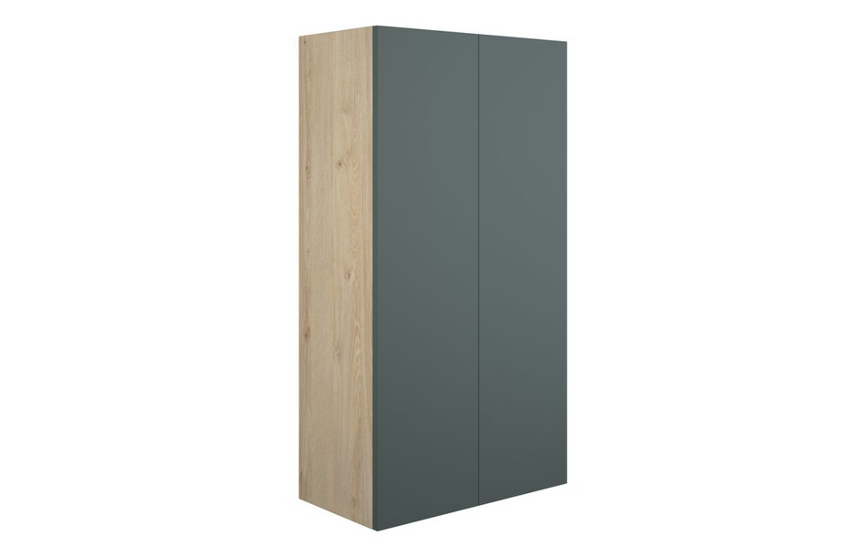 Opulent Boone 600mm Standard 2 Door Storage Unit - Matt Green / Oak Cabinet (OBC110781)