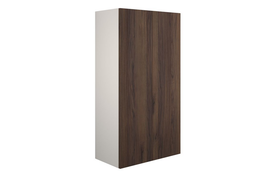 Opulent Boone 600mm Standard 2 Door Storage Unit - Warm Walnut / Grey Cabinet (OBC110851)