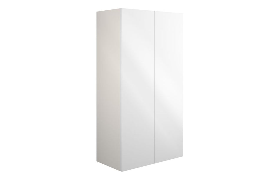 Opulent Boone 600mm Standard 2 Door Storage Unit - White Gloss / Grey Cabinet (OBC110425)