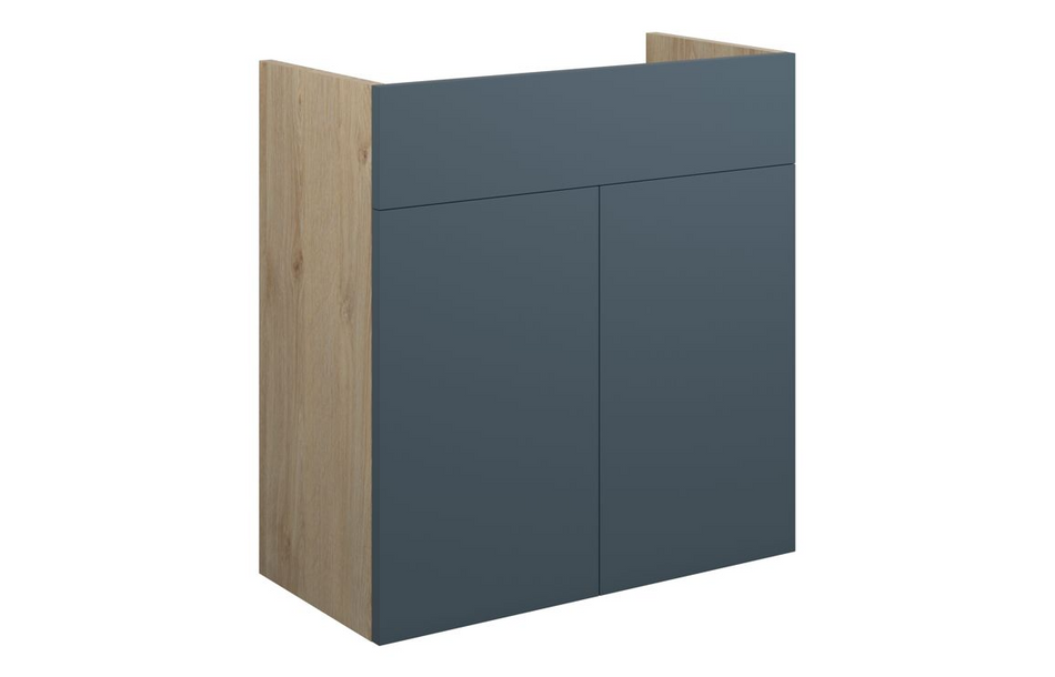 Opulent Boone 600mm Standard Basin Unit - Matt Arley Blue / Oak Cabinet (OBC110905)