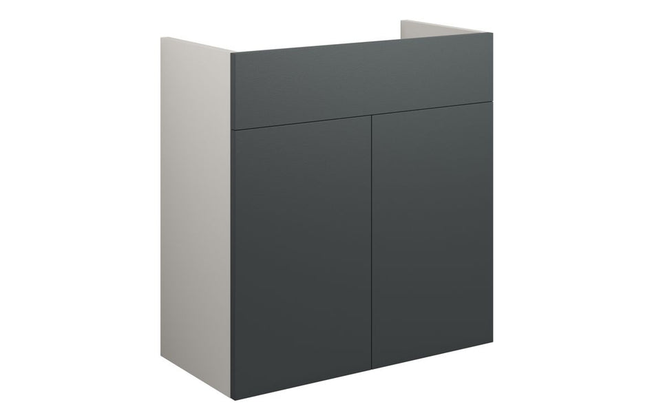 Opulent Boone 600mm Standard Basin Unit - Matt Graphite Grey / Grey Cabinet (OBC110478)