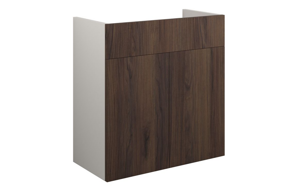 Opulent Boone 600mm Standard Basin Unit - Warm Walnut / Grey Cabinet (OBC110833)
