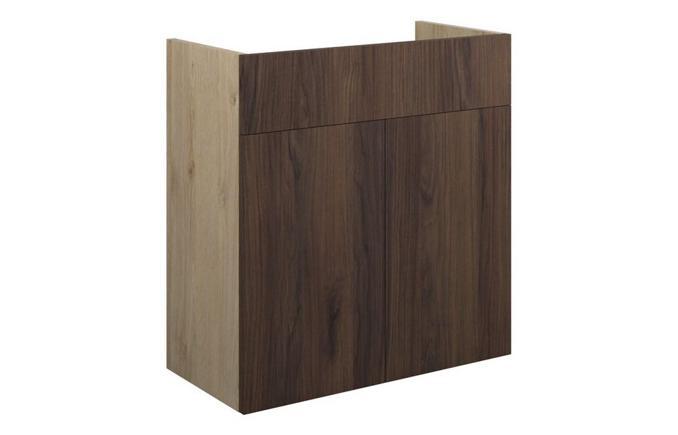 Opulent Boone 600mm Standard Basin Unit - Warm Walnut / Oak Cabinet (OBC110834)