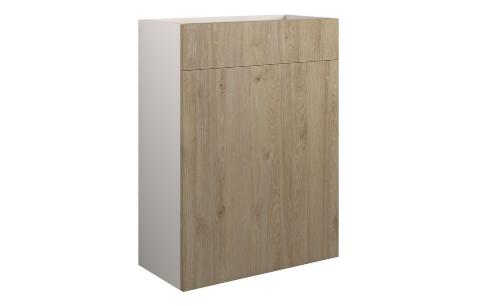 Opulent Boone 600mm Standard WC Unit - Havana Oak / Grey Cabinet (OBC110632)