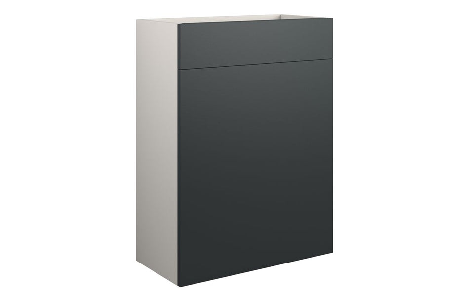 Opulent Boone 600mm Standard WC Unit - Matt Graphite Grey / Grey Cabinet (OBC110490)