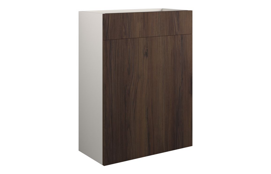 Opulent Boone 600mm Standard WC Unit - Warm Walnut / Grey Cabinet (OBC110845)