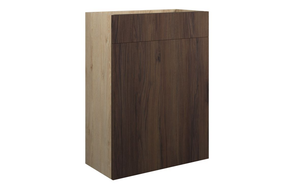 Opulent Boone 600mm Standard WC Unit - Warm Walnut / Oak Cabinet (OBC110846)