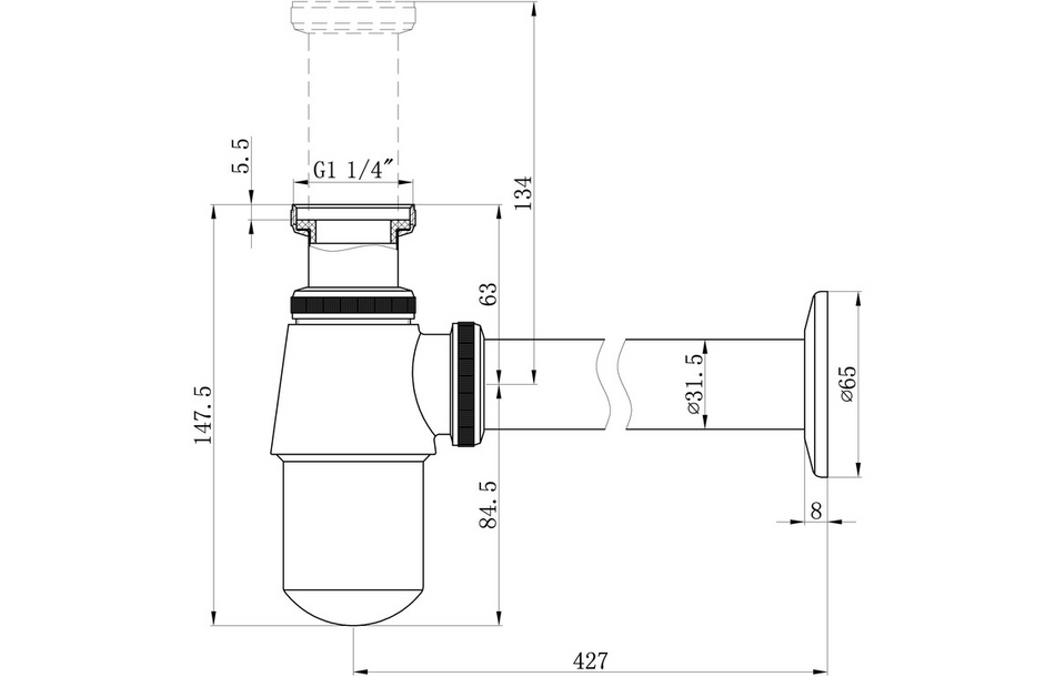 Opulent Bottle Trap - Chrome (OBC105685)