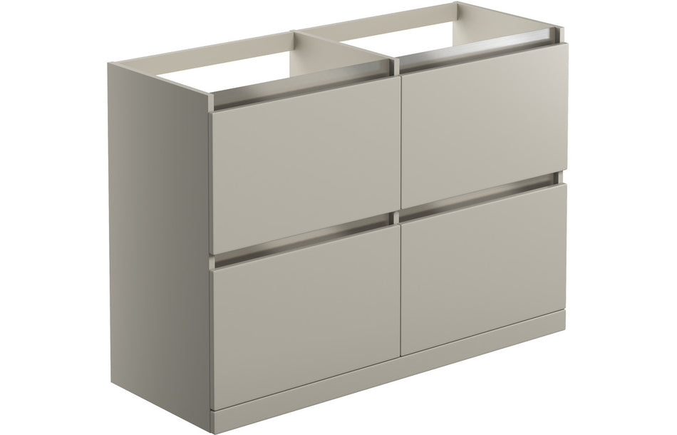 Opulent Caerleon 1200mm Floor Standing Basin Unit Run - No Top - Matt Latte (OBC101558)