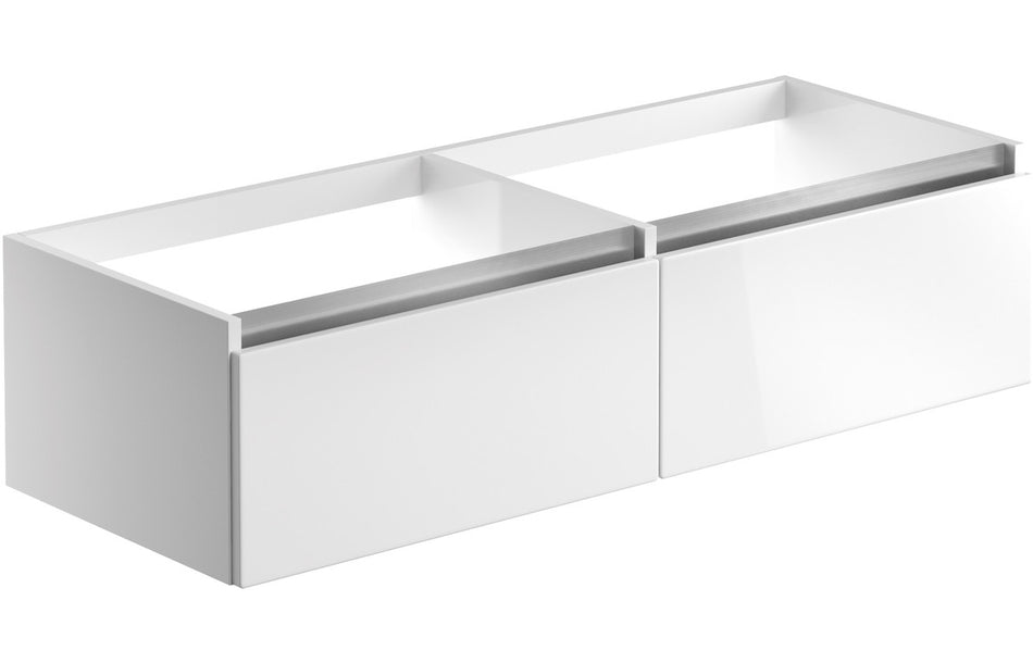 Opulent Caerleon 1200mm Wall Hung Basin Unit Run - No Top - White Gloss (OBC101532)