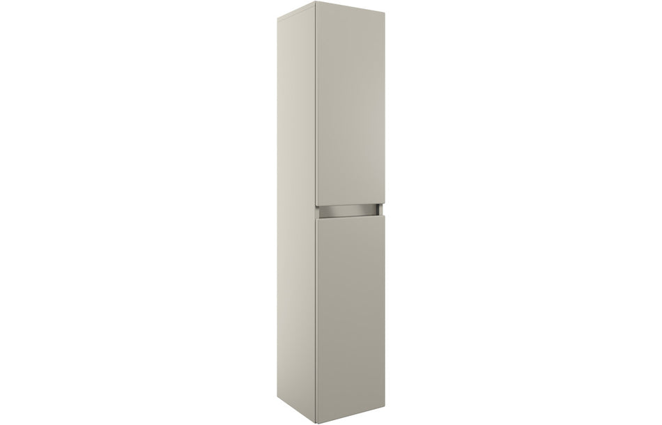 Opulent Caerleon 300mm 2 Door Wall Hung Tall Unit - Matt Latte (OBC101548)