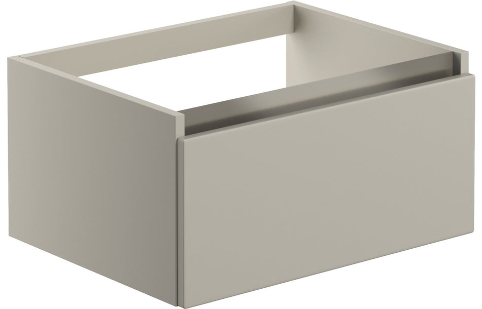 Opulent Caerleon 600mm 1 Drawer Wall Hung Basin Unit - No Top - Matt Latte (OBC101550)