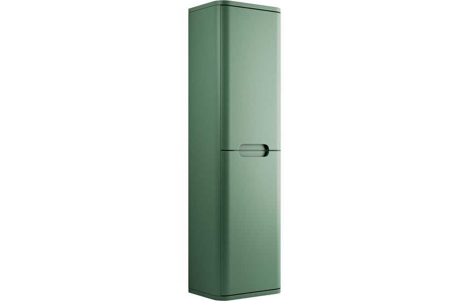 Opulent Camaret 350mm 2 Door Wall Hung Tall Unit - Matt Sage Green (OBC105331)