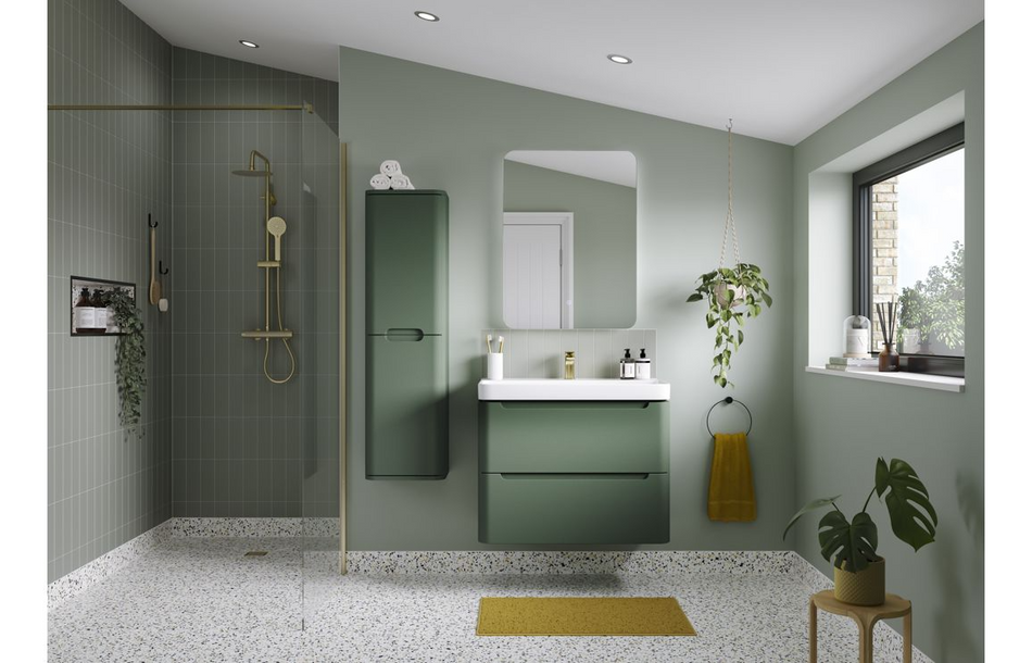 Opulent Camaret 550mm Floor Standing WC Unit - Matt Sage Green (OBC105330)