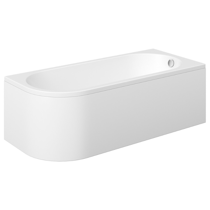 Opulent Carlisle J Shape 1500x725x600mm Bath with Legs - Right Hand (OBC105666)