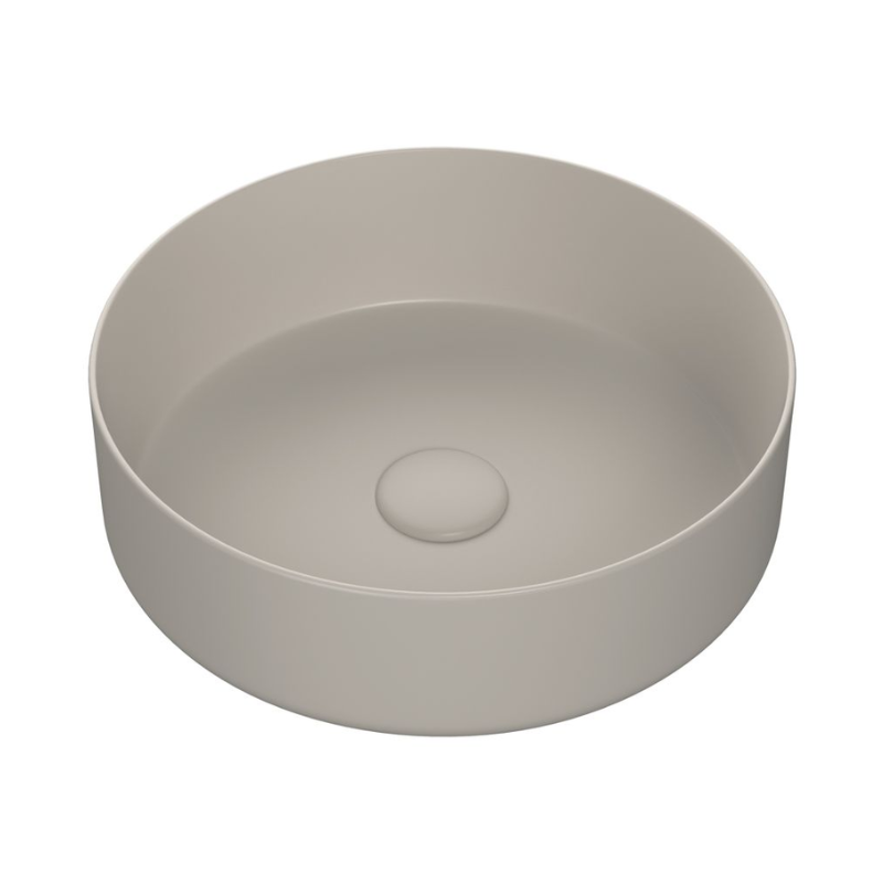 Opulent Churchill 355mm Ceramic Round Washbowl and Waste - Matt Latte (OBC109915)