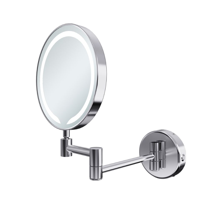 Opulent Crane Round LED Cosmetic Mirror - Chrome (OBC107587)