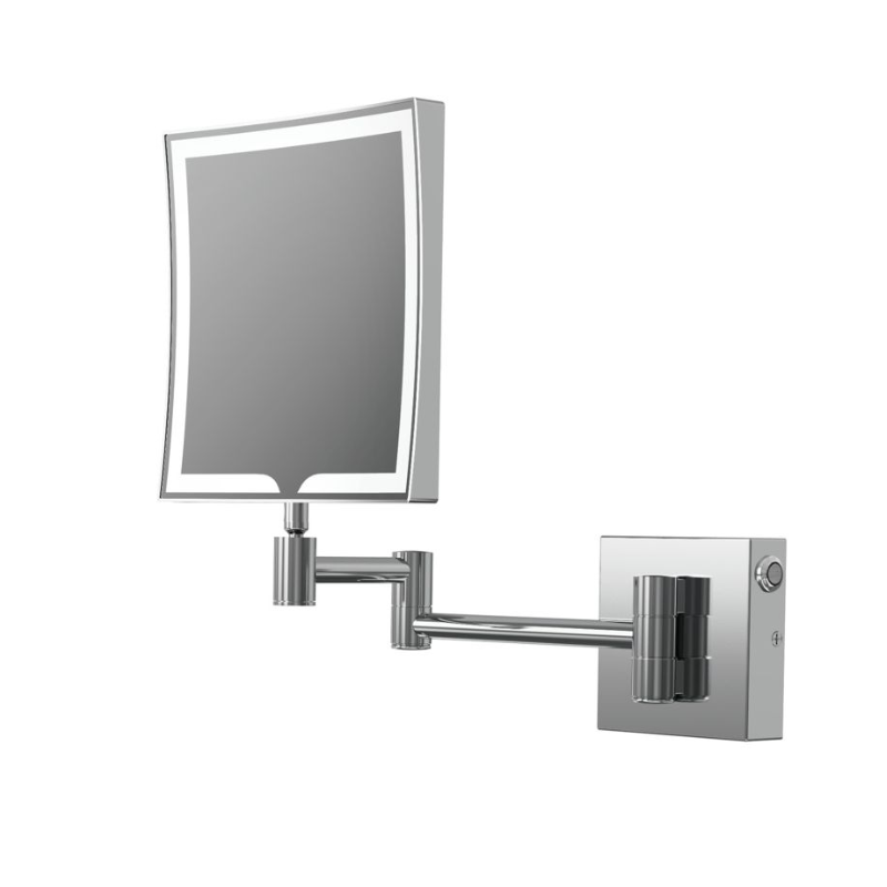 Opulent Crane Square LED Cosmetic Mirror - Chrome (OBC107590)