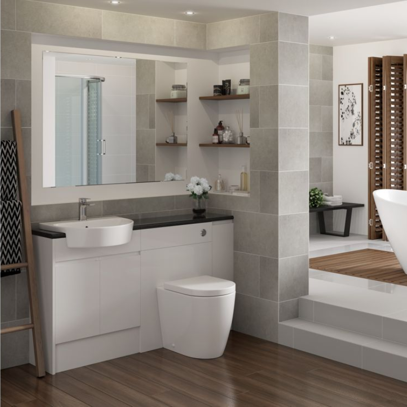 Opulent Darwin 555x435mm One Tap Hole Semi Recessed Basin (OBC1782)