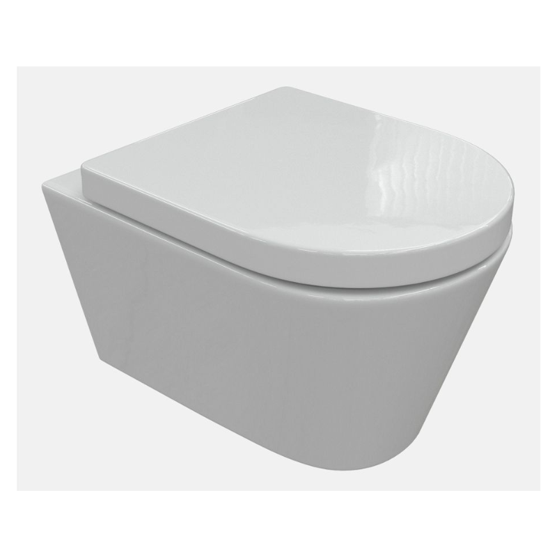 Opulent Darwin Rimless Wall Hung WC and Soft Close Seat (OBC1861)