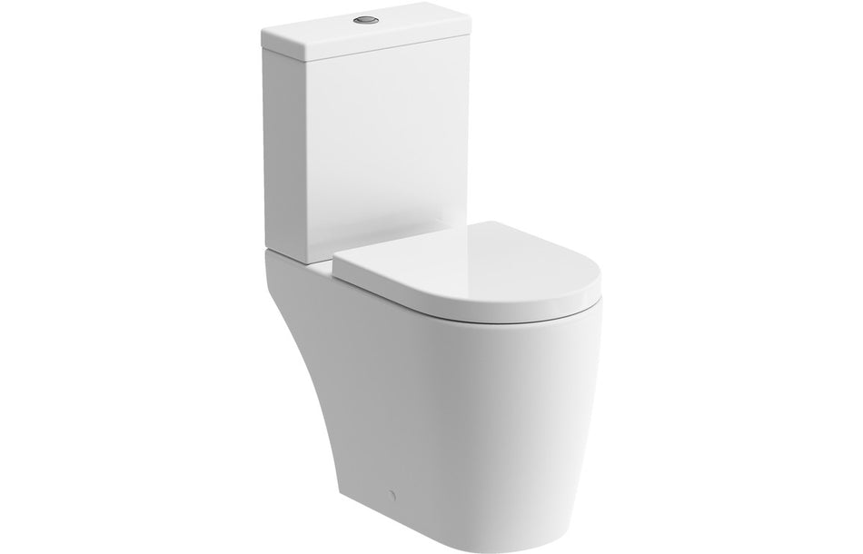 Opulent Darwin Swirlux Short Projection Close Coupled Open Back WC & Soft Close Seat (OBC117076)