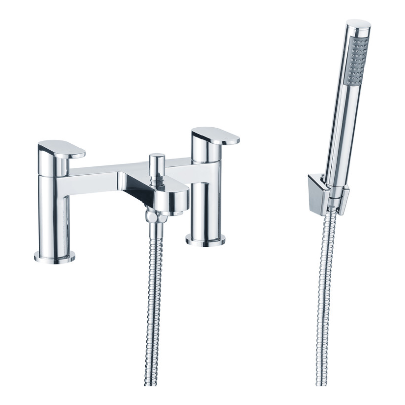 Opulent Desoto Bath Shower Mixer and Bracket - Chrome (OBC105792)