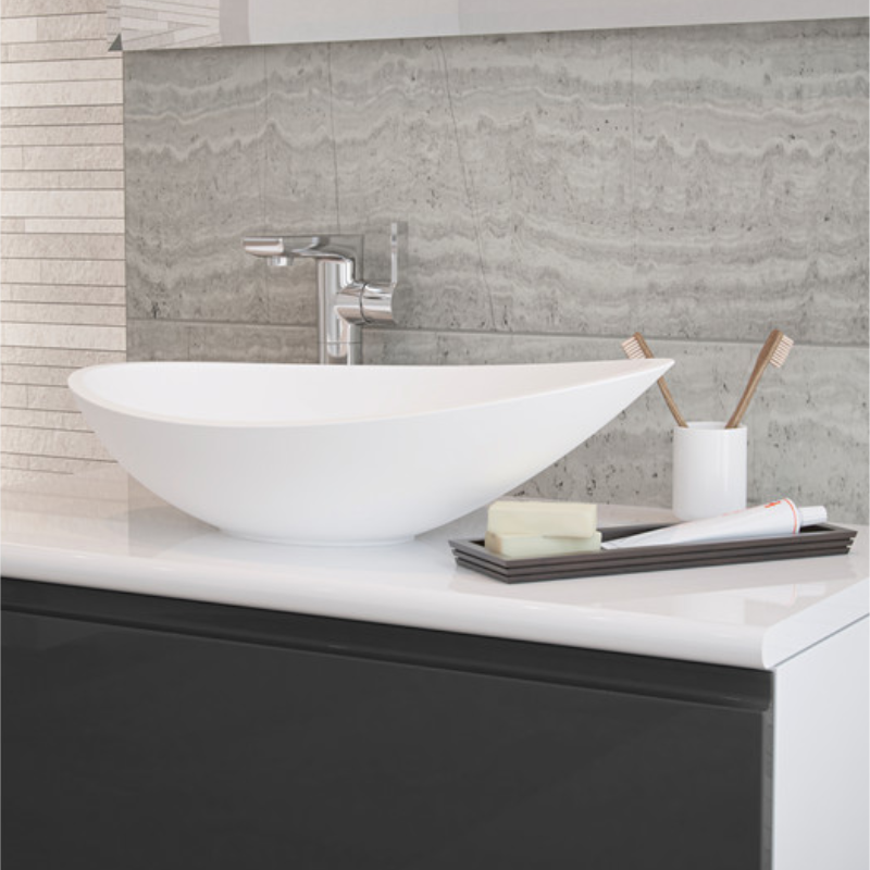 Opulent Dickens 564x323mm Resin Washbowl - White (OBC1766)