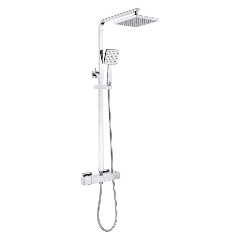 Opulent Dreams Cool-Touch Thermostatic Mixer Shower with Riser and Overhead Kit - Chrome (OBC105829)