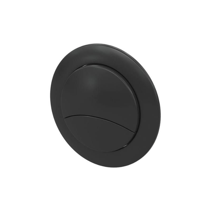 Opulent Dual Push Button Cover - Rod - Matt Black (OBC106326)