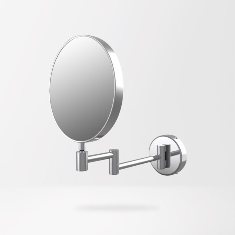 Opulent Egret Round Cosmetic Mirror - Chrome (OBC107592)