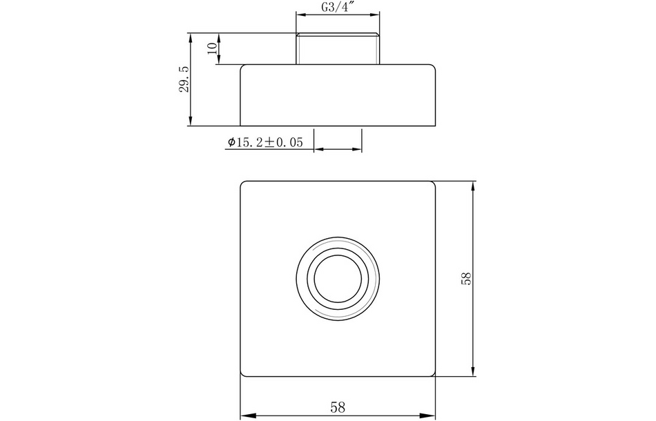 Opulent Exposed Shower Valve Fast Fitting Kit Square (Pair) (OBC105878)