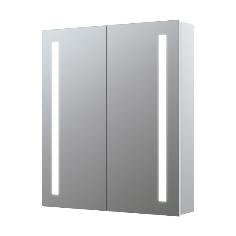 Opulent Finch 600mm 2 Door Front-Lit LED Mirror Cabinet (OBC106298)