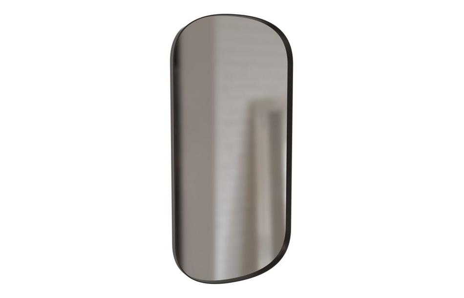 Opulent Gull 800x400mm Oblong Mirror - Matt Black (OBC106266)