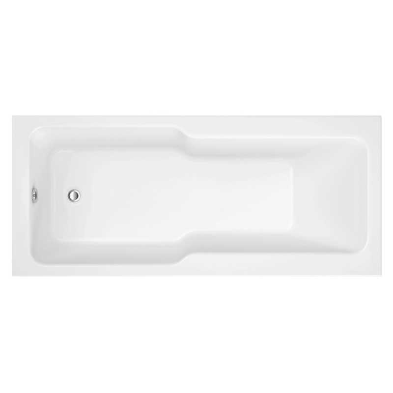 Opulent Halsey Straight 1700x750x550mm 'C' Shower Bath with Legs (OBC105667)
