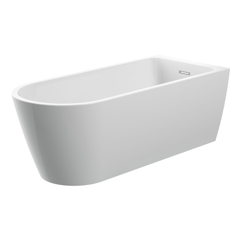 Opulent Jepsen Freestanding Back to Wall 1630x700mm Bath - White (OBC116168)