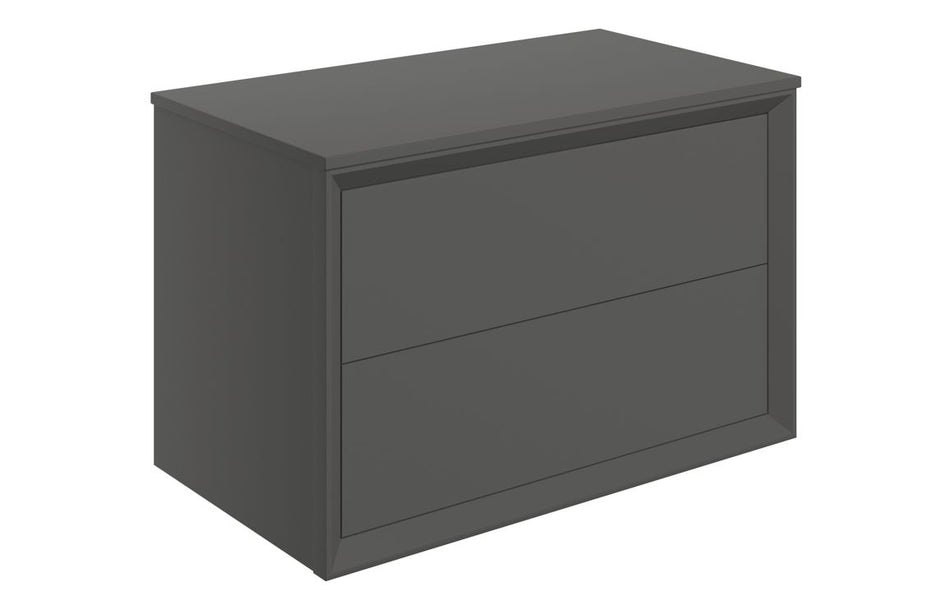 Opulent Kenilworth 810mm Wall Hung 2 Drawer Basin Unit and Top - Matt Clay (OBC108473)
