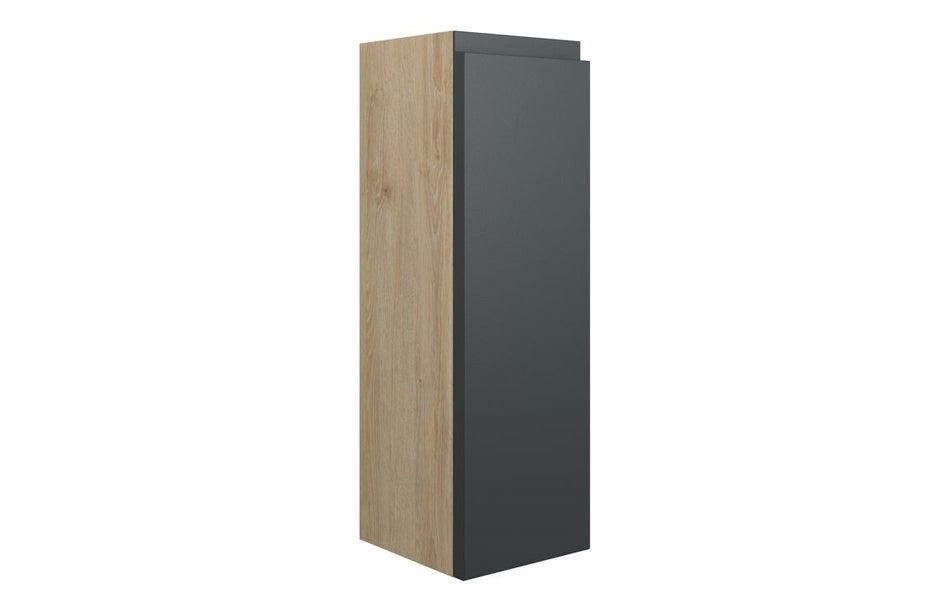 Opulent Kimmy 200mm Slim Base Unit - Matt Graphite Grey / Oak Cabinet (OBC110026)