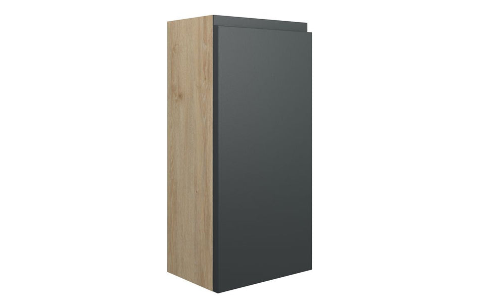 Opulent Kimmy 300mm Slim Base Unit - Matt Graphite Grey / Oak Cabinet (OBC110032)