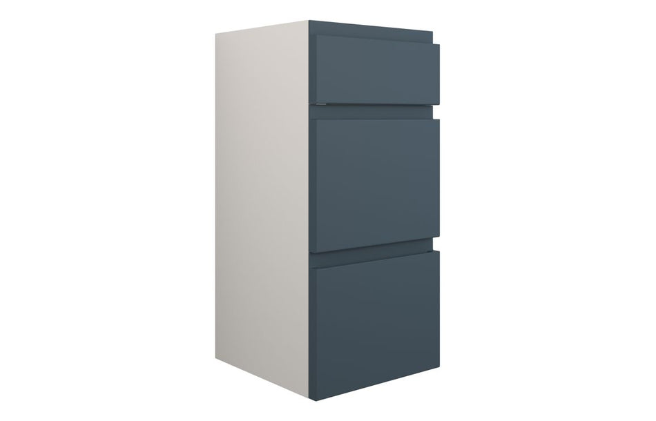 Opulent Kimmy 300mm Standard 3 Drawer Unit - Matt Arley Blue / Grey Cabinet (OBC110321)