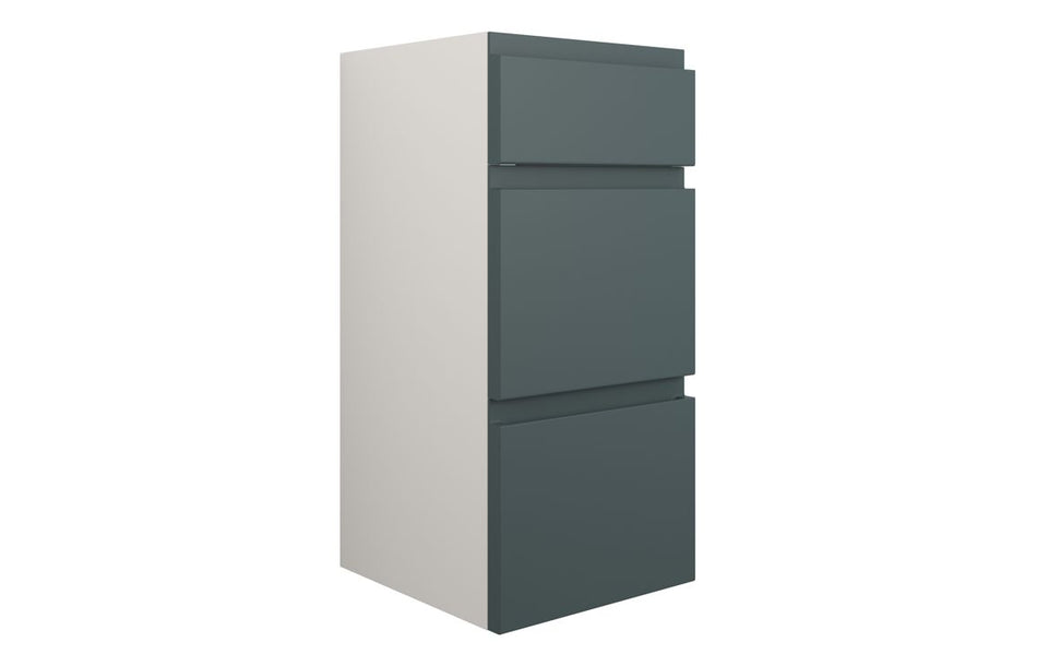 Opulent Kimmy 300mm Standard 3 Drawer Unit - Matt Green Camo / Grey Cabinet (OBC110250)